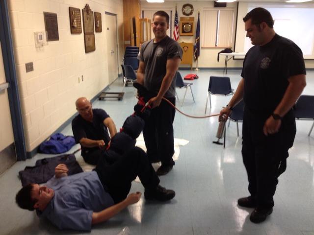 EMS Immobilization drill At Station 1. June 2013